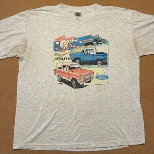 Fruit of the Loom Ford Bronco T-Shirt Mens XL Gray Vintage Graphic Sport Utility